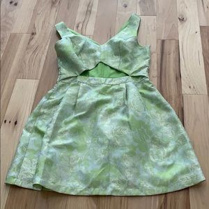 Green mini dress
